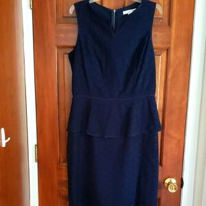 Elegant Navy Blue Sleeveless Dress